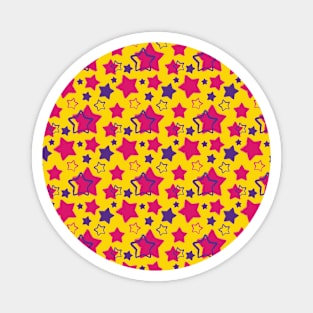 Colorful Stars Seamless Pattern 039#001 Magnet